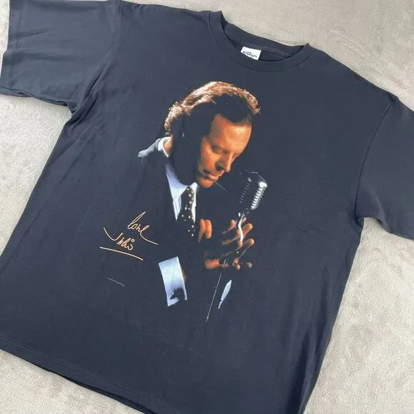 Vintage Julio Iglesias T Shirt Men XL Black 1994 Concert Tour USA DeadStock NWOT